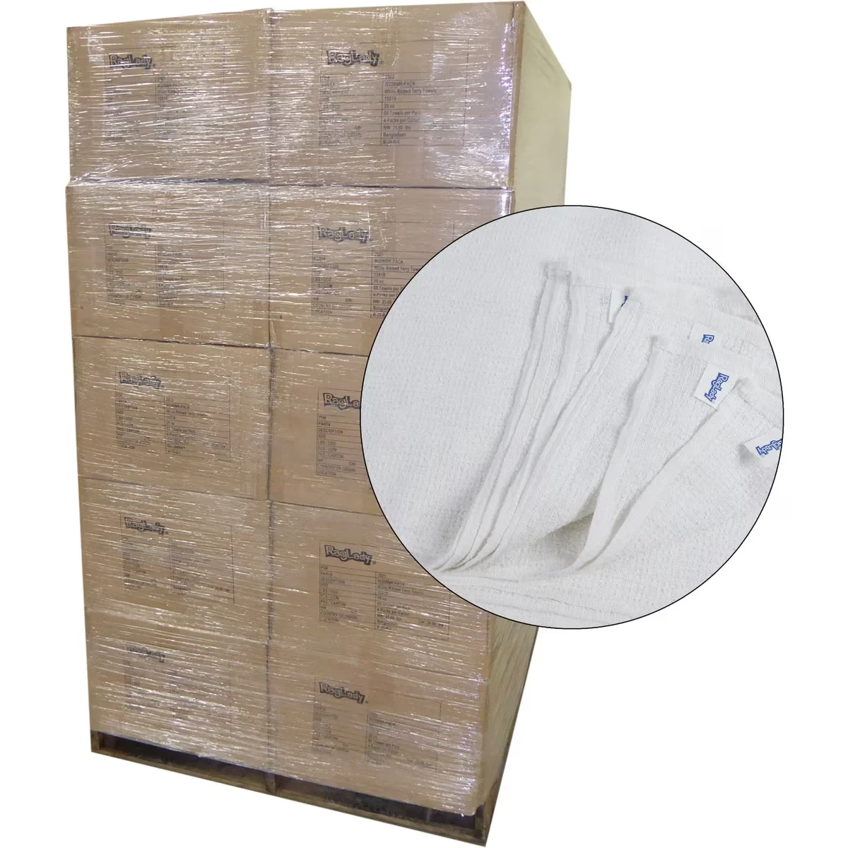 Economy Ribbed Terry Towels 15” × 18” – 900 lbs Skid