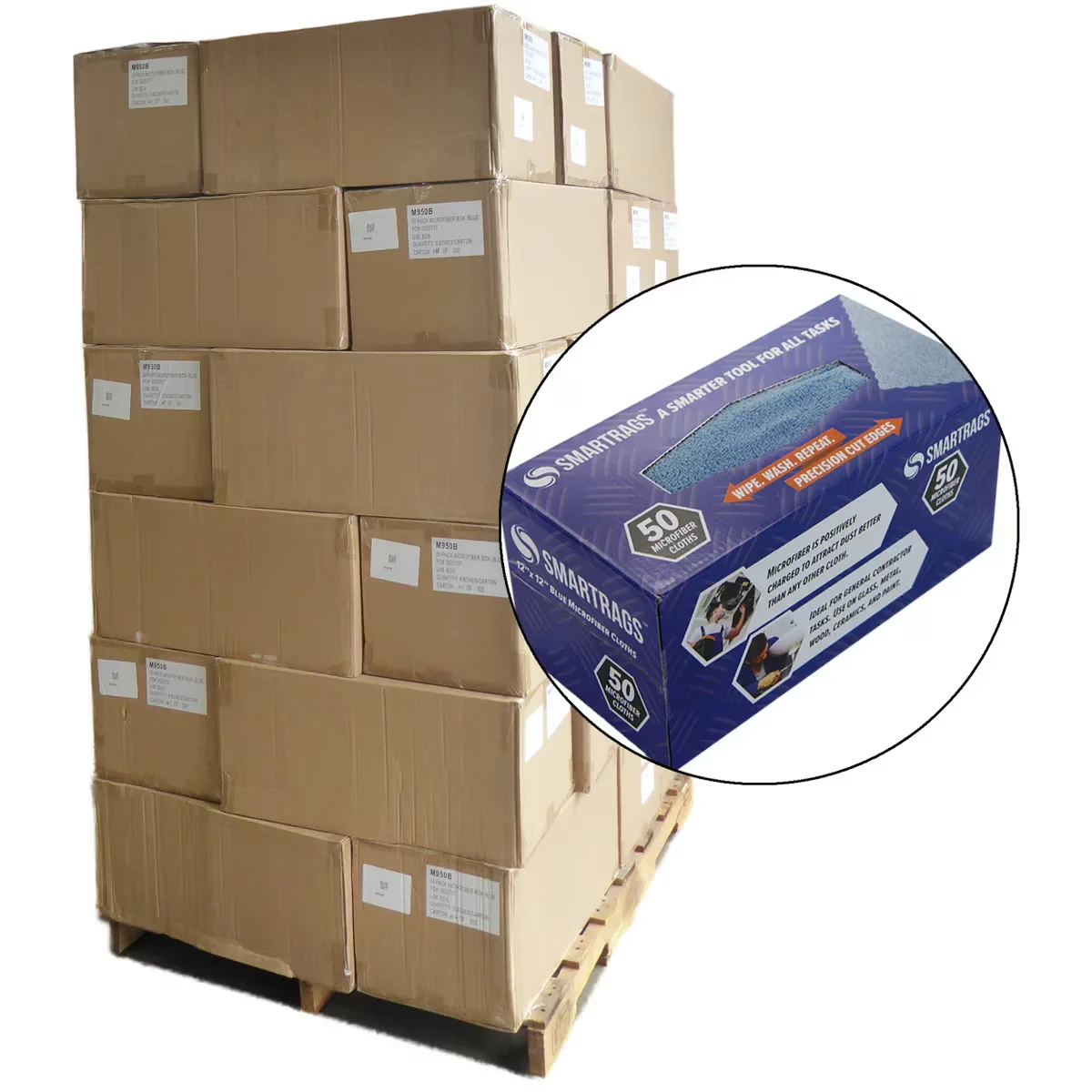 Microfiber SmartRags Dispenser Box (36‑Case Pallet)