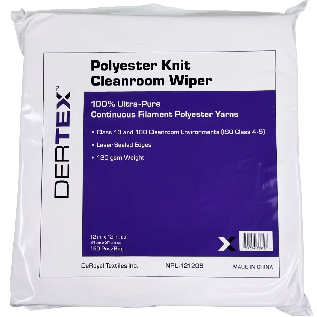 Polyester Lint Free Cleanroom Wipes 12x12 #NPL-12120S